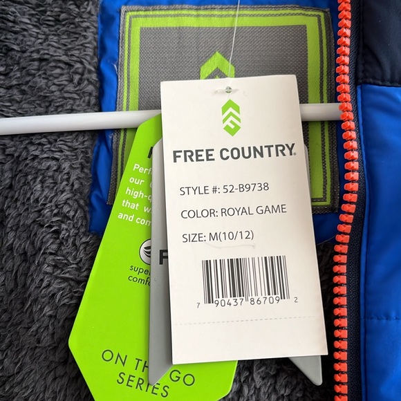 Free Country boys warm coat size medium, 10/12. New with tags. - Picture 3 of 6